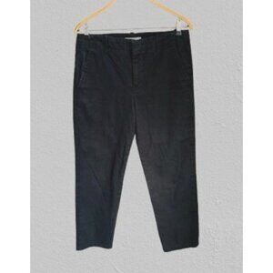 Vince Womens Black Cotton Blend Cropped Pants Size 8 With Back Pockets
